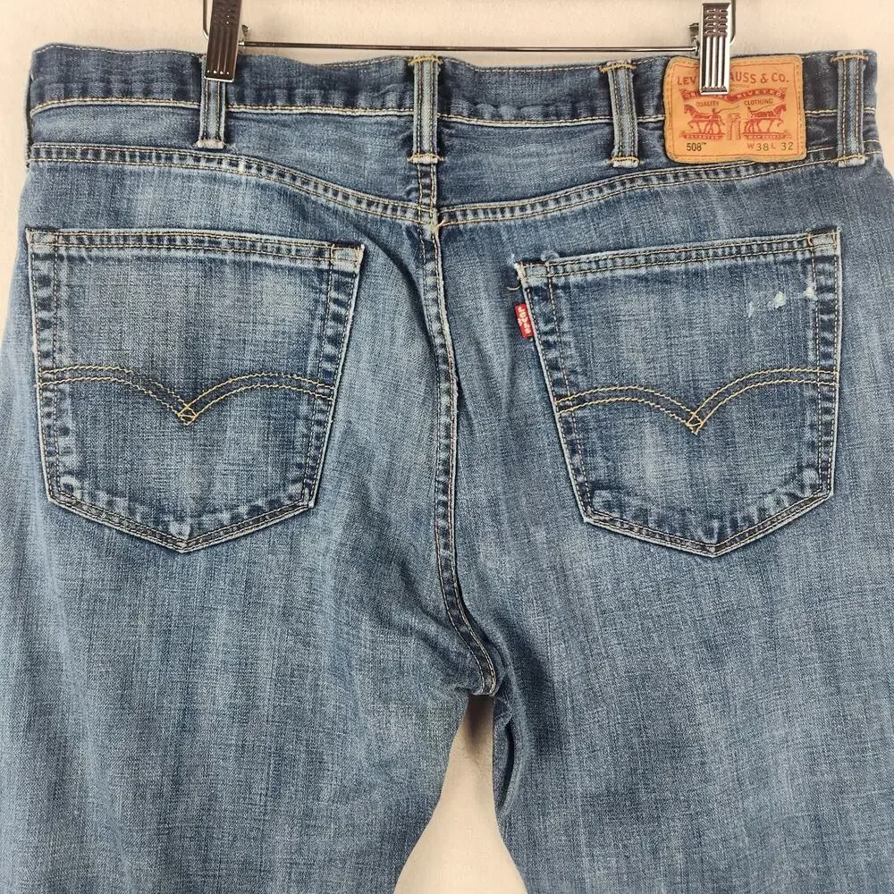 VTG Levi's 508 Mens Regular Taper Fit Jeans 38x32 Blue Medium Wash 100% Cotton